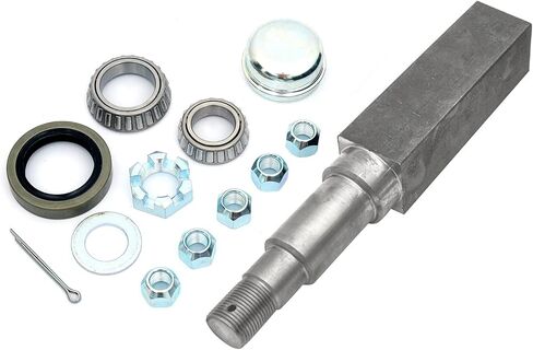 FKG Trailer Hub Spindle Kit 5 Bolt on 4.5 Inch 5-4.5" Bolt Circle Hub Fit for 3,500 lb. axles with 1-3/8 Inch to 1-1/16 Inch Tapered Spindles, Set of 2 in Saudi Arabia