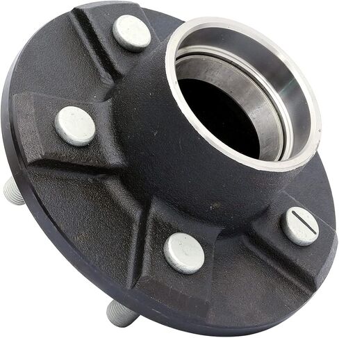FKG Trailer Hub Spindle Kit 5 Bolt on 4.5 Inch 5-4.5" Bolt Circle Hub Fit for 3,500 lb. axles with 1-3/8 Inch to 1-1/16 Inch Tapered Spindles, Set of 2 in Saudi Arabia