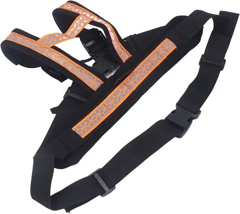 Motorcycle Safety Belt for Children, Adjustable Shoulder Straps, Orange Sponge Material, Portable Storage Bag in Saudi Arabia