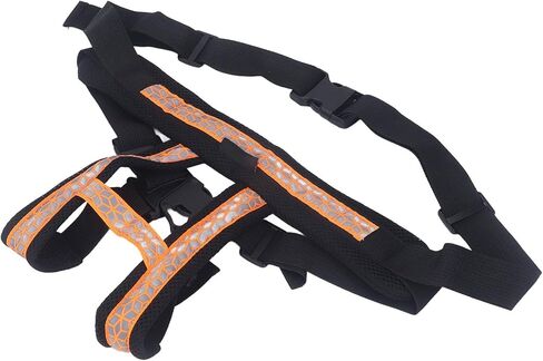 Motorcycle Safety Belt for Children, Adjustable Shoulder Straps, Orange Sponge Material, Portable Storage Bag in Saudi Arabia