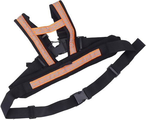 Motorcycle Safety Belt for Children, Adjustable Shoulder Straps, Orange Sponge Material, Portable Storage Bag in Saudi Arabia