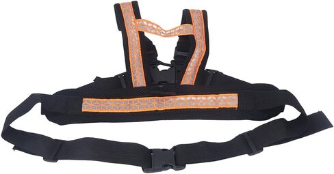 Motorcycle Safety Belt for Children, Adjustable Shoulder Straps, Orange Sponge Material, Portable Storage Bag in Saudi Arabia