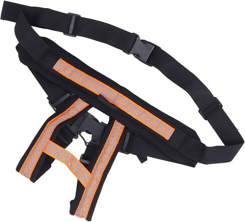 Motorcycle Safety Belt for Children, Adjustable Shoulder Straps, Orange Sponge Material, Portable Storage Bag in Saudi Arabia