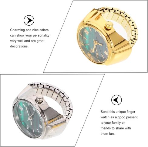 3 pcs Finger Watches Quartz Analog Watch Elastic Band Women Casual Finger Design Birthdays Graduations Holidays in Saudi Arabia