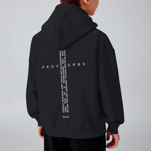 Christian Hoodies for Kids Boys Religious Jesus Hoodie Faith Cross Sweatshirts Vintage Bible Verse Graphic Pullovers in Saudi Arabia