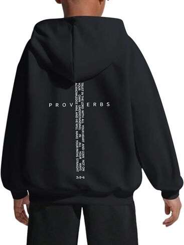 Christian Hoodies for Kids Boys Religious Jesus Hoodie Faith Cross Sweatshirts Vintage Bible Verse Graphic Pullovers in Saudi Arabia