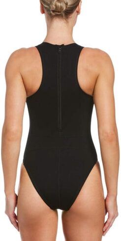 Nike Women's Hydrastrong Water Polo One Piece Swimsuit Black, Size 30 in Saudi Arabia