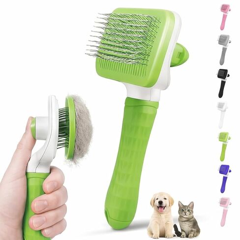 فرشاة العناية بالقطط، فرشاة فراء القطط، فرشاة شعر الحيوانات الأليفة، فرشاة العناية بالكلاب، فرش ملساء للكلاب، أداة تزيل الطبقة السفلية السائبة بلطف، سجادات ملمع الشعر المتشابك، فرشاة لتدليك الحيوانات الأليفة in Kuwait