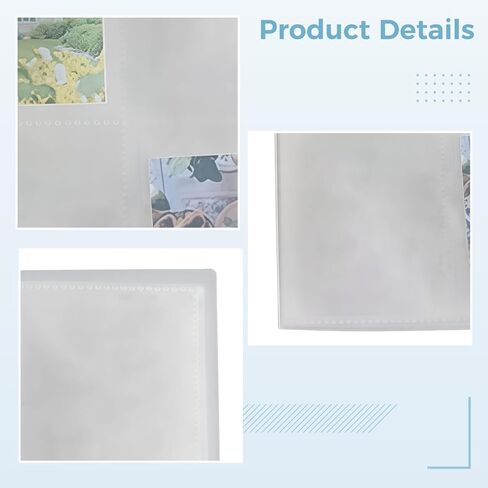 كتاب حامل بطاقات الصور، ألبوم صور 160 جيبًا مقاس 3 بوصات، أكمام على الوجهين، خالٍ من كلوريد الفينيل، حامل بطاقات شفاف للبطاقات البريدية in Kuwait