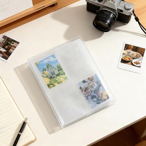 كتاب حامل بطاقات الصور، ألبوم صور 160 جيبًا مقاس 3 بوصات، أكمام على الوجهين، خالٍ من كلوريد الفينيل، حامل بطاقات شفاف للبطاقات البريدية in Kuwait