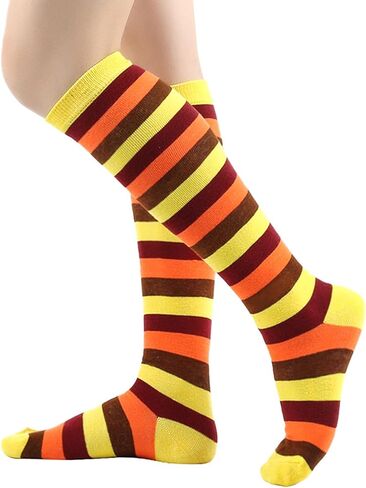 جوارب طويلة للركبة للأطفال مخططة، جوارب عالية الفخذ غير رسمية in Kuwait