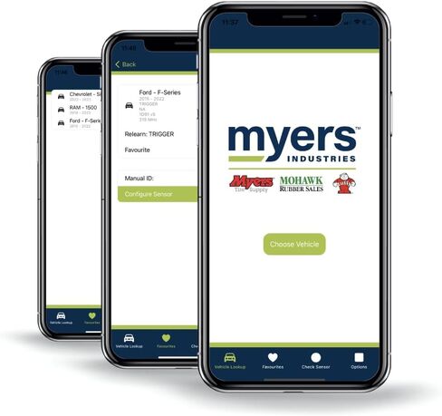 نظام مراقبة ضغط الإطارات القابل للبرمجة للهواتف الذكية من مايرز - يتضمن مستشعر TPMS صمامات مزدوجة لسهولة التركيب بواسطة أصحاب الأعمال اليدوية والمحترفين (4 عبوات) in Kuwait