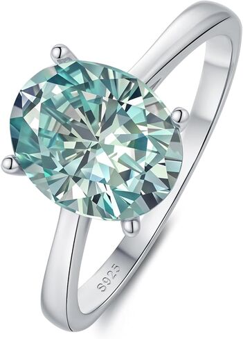 مويسانيت خطوبة وعد حلقات 1CT-3CT 18K الذهب الأبيض مطلي 925 الجنيه الاسترليني الفضة د اللون in Saudi Arabia