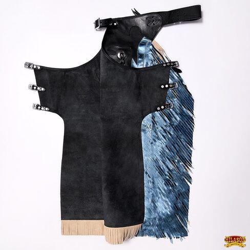 HILASON Western Horse Bull Riding Genuine Leather Rodeo Chaps | for Men and Women Unisex in Saudi Arabia