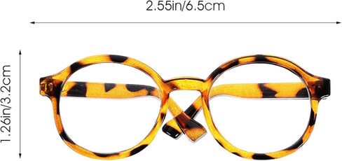 Toyvian 2pcs Doll Glasses Dolls Clear Glasses for Makeup Pet Theme Party Costume Mini Eye Mini Dress up Plastic Decorative Eye Props Frameless Set in Saudi Arabia