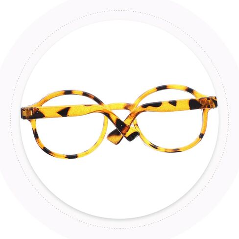 Toyvian 2pcs Doll Glasses Dolls Clear Glasses for Makeup Pet Theme Party Costume Mini Eye Mini Dress up Plastic Decorative Eye Props Frameless Set in Saudi Arabia
