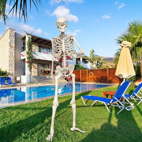 2 Pcs 12 ft Skeleton Accessories Jumbo Glasses Funny Sunglasses for 12 ft Skeleton Costume Outfits Glasses(Stars) in Saudi Arabia