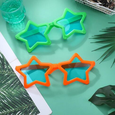 2 Pcs 12 ft Skeleton Accessories Jumbo Glasses Funny Sunglasses for 12 ft Skeleton Costume Outfits Glasses(Stars) in Saudi Arabia