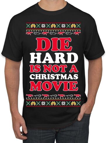 Die Hard is a Not Christmas Movie | McClane Nakatomi Ugly Christmas Sweater Mens Womens Unisex Shirts, Tops in Saudi Arabia