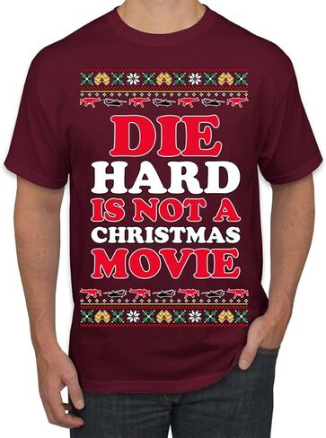 Die Hard ليس فيلم عيد الميلاد | سترة McClane Nakatomi Ugly Christmas للرجال والنساء للجنسين، قمصان علوية in Kuwait