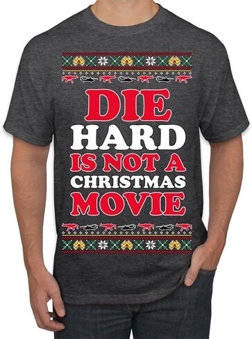 Die Hard ليس فيلم عيد الميلاد | سترة McClane Nakatomi Ugly Christmas للرجال والنساء للجنسين، قمصان علوية in Kuwait