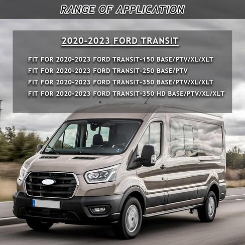 Bewild Front Bumper Fit For 2020 2021 2022 2023 Ford Transit 150 250 350/350HD Bumper Cover. New, Primed and Ready for Paint. W/Fog Light Holes. W/Park Sensor Holes.LK4Z17757DA in Saudi Arabia