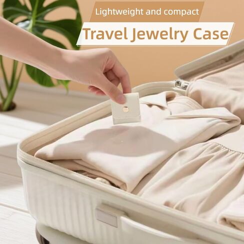 3PCS Mini Travel Jewelry Roll Bag with Buckle, Foldable Multifunctional Portable Jewelry Organizer Pouch Case for Earrings, Rings, Necklaces, Bracelets, Brooches in Saudi Arabia