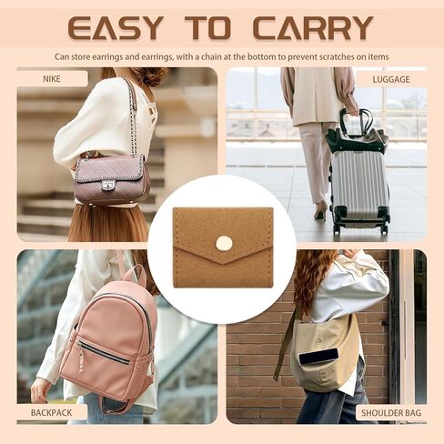 5 Pack Mini Travel Jewelry Case Pouch, Small Velvet Bag Traveling Jewelry Roll Storage Organizer with Snap Button for Women Ring Earring Ear Stud Necklace Gift Bags in Saudi Arabia