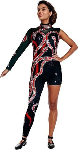 الفتيات ثلاثي الأبعاد الثعابين المطبوعة bodysuit حفل تأثيري الزي هالوين الأزياء العصرية in Kuwait