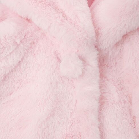 Girls Bunny Ear Hooded Coat, Faux Fur Bat Sleeve Winter Cloak Cape for Wedding Christmas Flower Girl Party Kids 3-8 Years in Saudi Arabia