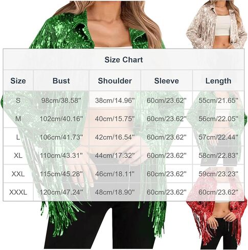Sequin Fringe Jacket Shiny Open Front Sparkly Long Sleeve Lapel Collar Disco Cowgirl Outfit Y2K Party Concert Coat in Saudi Arabia