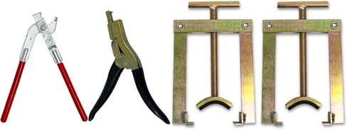 Radiator Repair Pliers & Clamps Bundle- Combo Opening & Closing Pliers and Two J-Clamps tools for Radiator Repair kit, 4pcs total - AM Worldwide in Saudi Arabia
