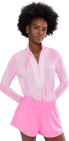 Jamie Sadock Womens Sunsense Sauvage Zip Mock Long Sleeve in Saudi Arabia