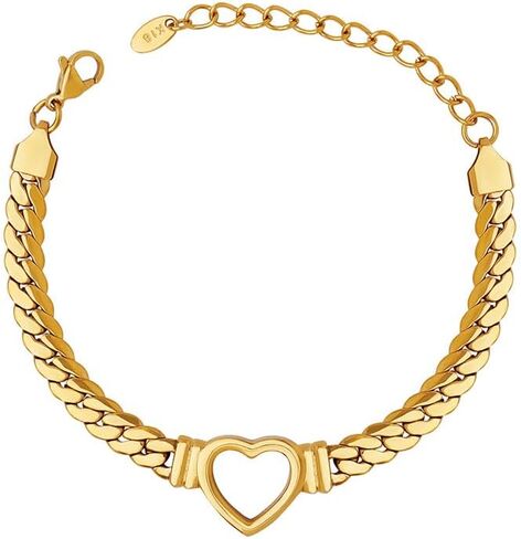 M&T 2015 Chain Bracelet, Link Bracelet, Waterproof Hypoallergenic No Tarnish 18K Gold Plated Stainless Steel Bracelet in Saudi Arabia