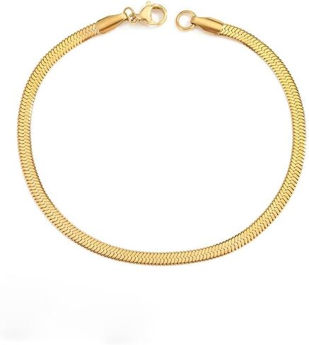M&T 2015 Chain Bracelet, Link Bracelet, Waterproof Hypoallergenic No Tarnish 18K Gold Plated Stainless Steel Bracelet in Saudi Arabia