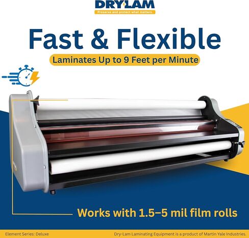 آلة تغليف حرارية فاخرة Dry-Lam CL-40DX، آلة تصفيح ذات تنسيق واسع 40 بوصة مع شاشة LED، بكرات ساخنة، سرعة متغيرة وجهاز تحكم في درجة الحرارة - سلسلة العناصر in Kuwait