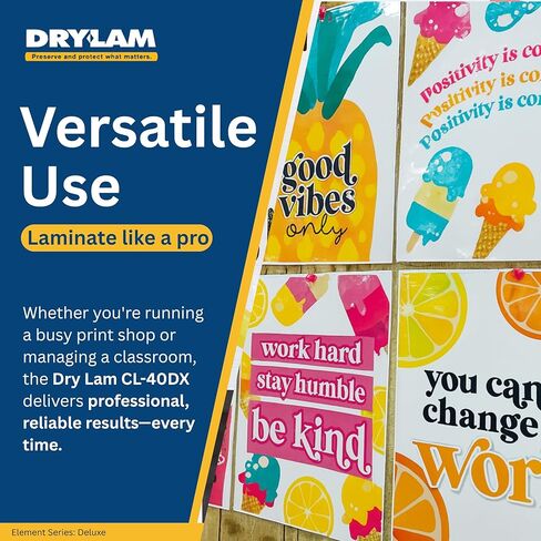 آلة تغليف حرارية فاخرة Dry-Lam CL-40DX، آلة تصفيح ذات تنسيق واسع 40 بوصة مع شاشة LED، بكرات ساخنة، سرعة متغيرة وجهاز تحكم في درجة الحرارة - سلسلة العناصر in Kuwait
