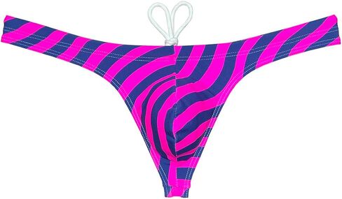 OROCOJUCO Sport Men's Print Bikini Swimsuit Bulge Pouch Bikini Swimwear Elastic Board Surf Short Trunks Swim Thong Drawstring in Saudi Arabia