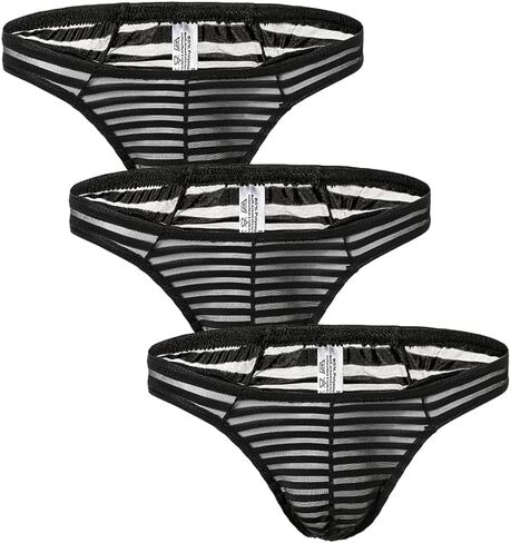 Men's Leopard Bulge Pouch G String Thongs Underwear Low Rise T-Back Underwear in Saudi Arabia