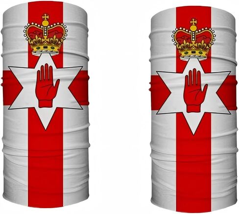 2 Pack Northern Ireland Flag Neck Gaiter, Breathable Moisture Wicking Balaclava Face Mask, Soft Polyester UV Protection for Cycling Hiking Running Fishing in Saudi Arabia