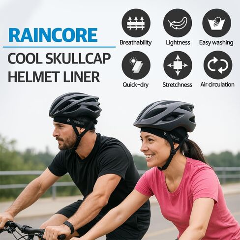 بطانة خوذة داخلية بغطاء جمجمة من RAINCORE (1ea+حقيبة / 2ea / 3ea) قبعة صغيرة - شبكة قابلة للتنفس، خفيفة الوزن، سريعة الجفاف للرجال والنساء in Kuwait