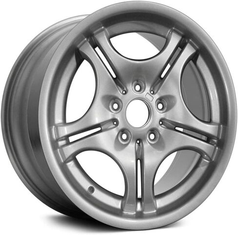 عجلة مصنع مزدوجة من سبائك فضية متوسطة الحجم بخمسة أذرع مقاس 17 × 8.5 لسيارة BMW 3-Series 2001-2006 - استبدال OEM يناسب مباشرة in Saudi Arabia