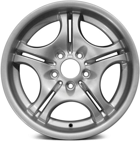 عجلة مصنع مزدوجة من سبائك فضية متوسطة الحجم بخمسة أذرع مقاس 17 × 8.5 لسيارة BMW 3-Series 2001-2006 - استبدال OEM يناسب مباشرة in Saudi Arabia
