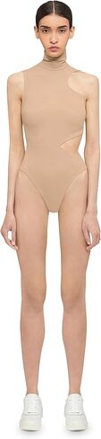 Wolford Warm Up Body for Women Comfortable Stylish Long Sleeves Bodysuit High Neck Snap Closure for Gym Casual Formal Wear in Saudi Arabia