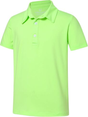 Uideazone Boys Polo Polo قمصان جافة Fit Performance Golf Sleeve Short Disual School Uniform Size 5-14 in Kuwait