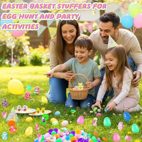 60 قطعة من بيض عيد الفصح المملوء مسبقًا مع ألعاب بالداخل، وحشو السلال، وحشو بيض عيد الفصح السائب مع سلسلة مفاتيح صغيرة، وبيضة عيد الفصح البلاستيكية المليئة بألعاب الأرانب الإسفنجية، وهدية عيد الفصح in Kuwait