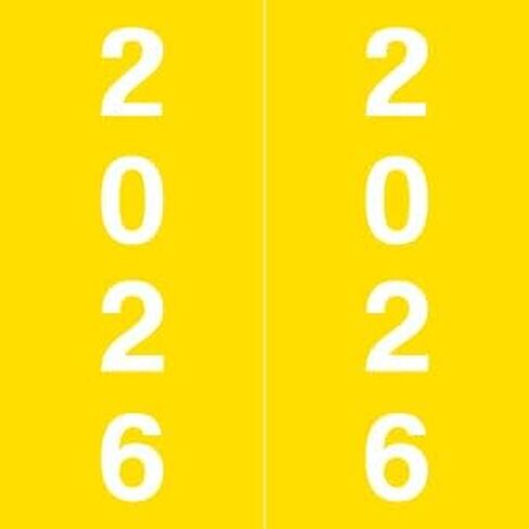2025 Year Stickers, Doctor Stuff 2025 Chart Stickers, Black Color Coded, IFC Style, USA Made Year Labels for X-Ray Jackets, 500/Roll, 1 Roll, 1-7/8" x 1-7/8" in Saudi Arabia