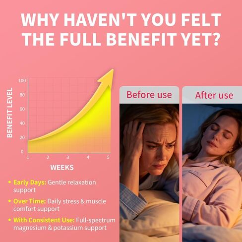 Potassium Magnesium Supplement Gummies with Potassium Citrate 200mg + Magnesium Glycinate 500mg for Bone & Muscle Relaxation,Mood & Energy Support.High Absorption Vitamin B6, D3, C.Raspberry Flavor in Kuwait