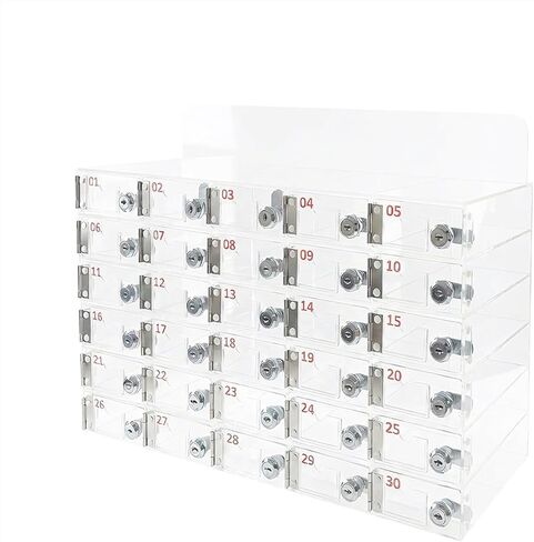 خزانة تخزين للهاتف الخلوي ذات 20 فتحة، خزانة للهاتف المحمول من الأكريليك الشفاف مع أقفال ومفاتيح، صندوق خزانة للهاتف الخلوي مع فتحة لبطاقة الاسم للمكتب المتوسط، غرفة الاجتماعات، حمام سباحة في صالة الألعاب الرياضية (20 مقصورة) in Kuwait