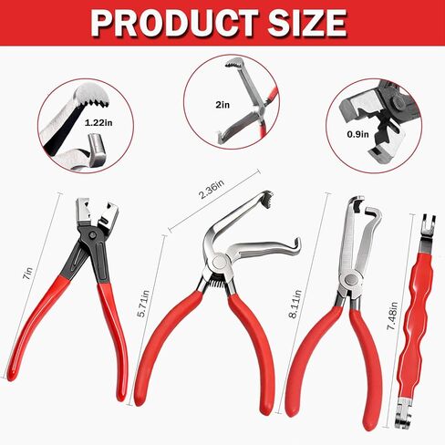 4 Pcs Electrical Disconnect Pliers for Cars,Hose Clamp Pliers,Automotive Electrical Connector Disconnect Tool,Connector Separator for Car, Truck Repair & 8PCS Terminal Removal Tools in Saudi Arabia